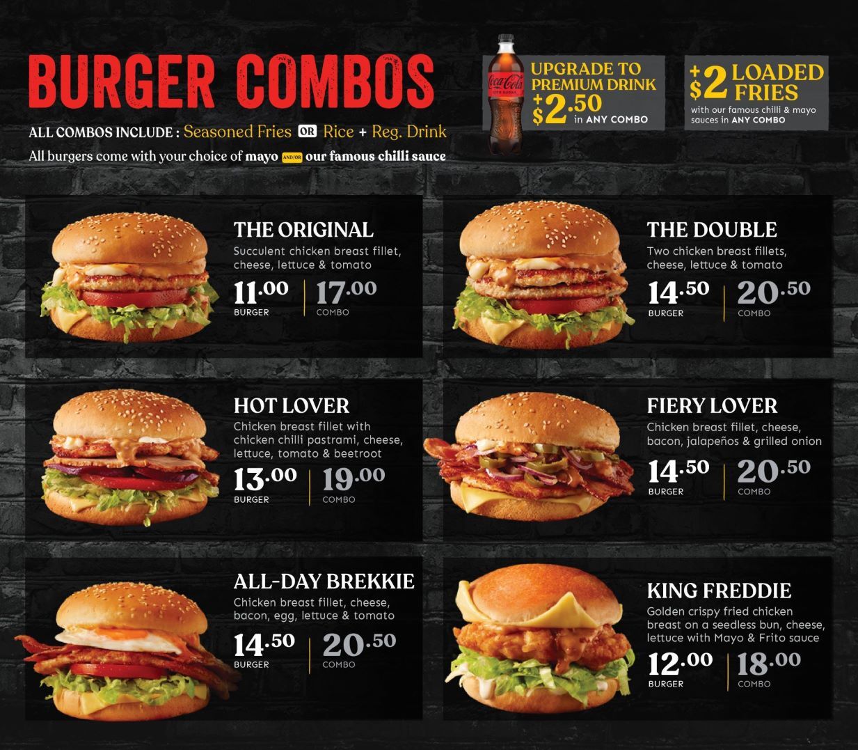 Frangos menu deals